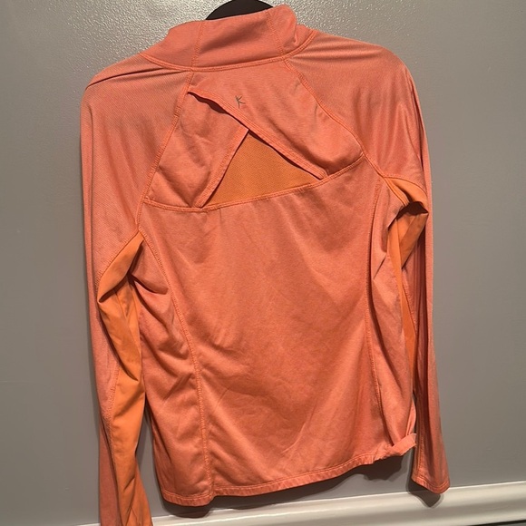 Danskin Now Orange Relaxed Fit Polo Collar Shirt - Picture 3 of 6